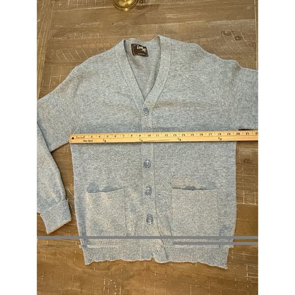 Vintage Lord Jeff Made In The USA Cardigan Grampacore Medium Baby Blue - Picture 6 of 10